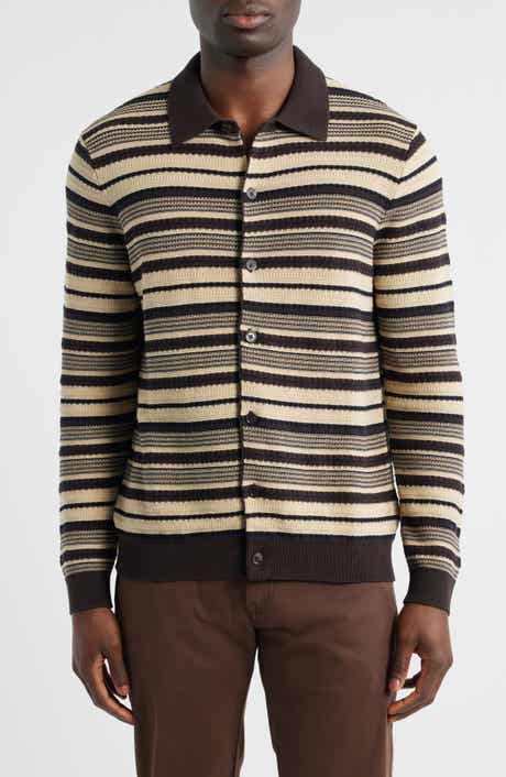 NN07 Nolan 6686 Stripe Organic Cotton Polo Cardigan