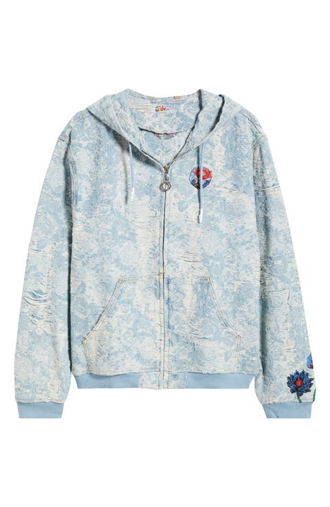 Dark Lotus Distressed Hoodie