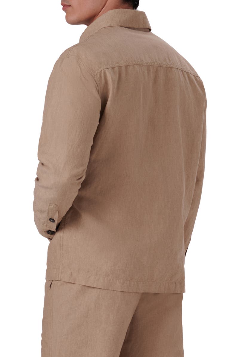 Bugatchi Linen Shirt Jacket, Alternate, color, 