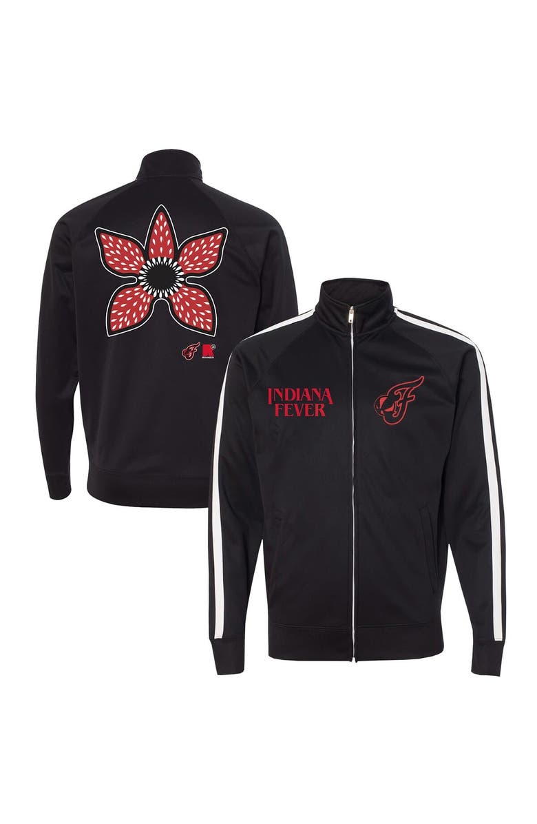 round21 Unisex round21 Black Indiana Fever Stranger Things Hawkins Full-Zip Track Jacket, Main, color, Black
