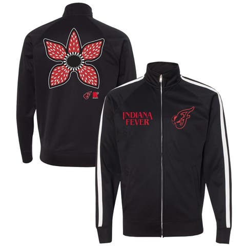 Unisex round21 Black Indiana Fever Stranger Things Hawkins Full-Zip Track Jacket