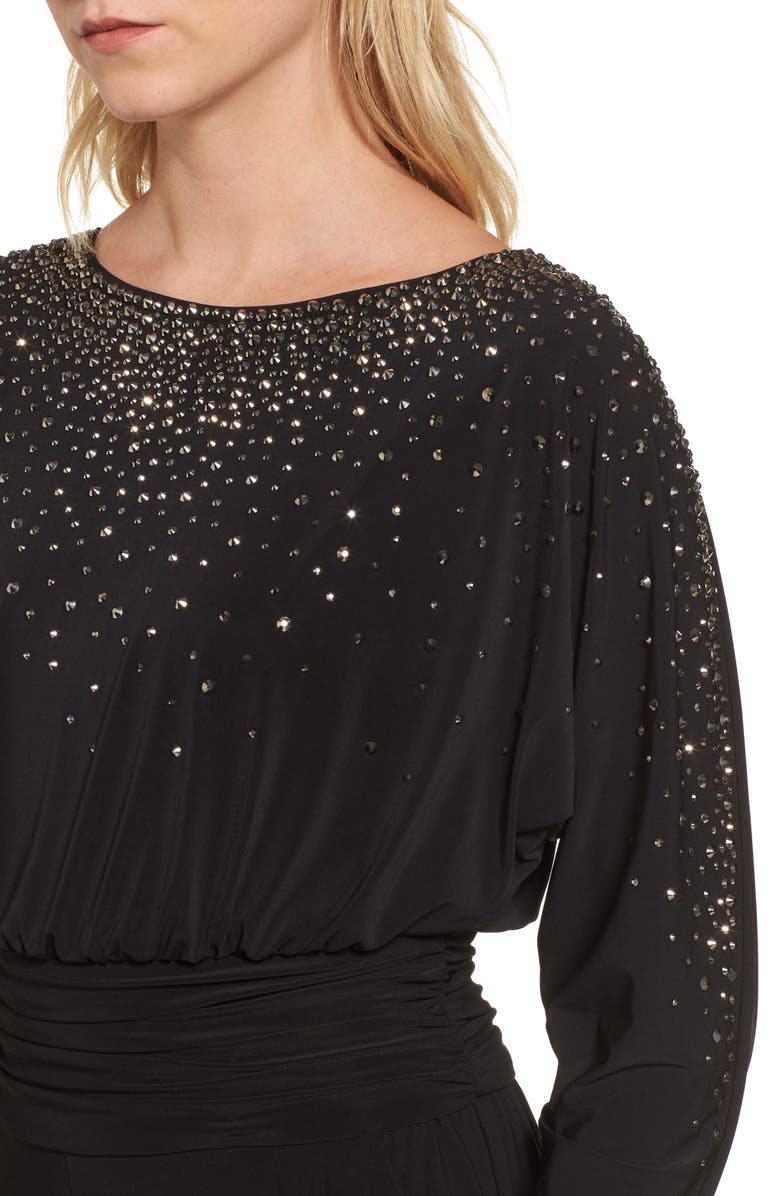 Vince Camuto Rhinestone Blouson Jumpsuit, Alternate, color,