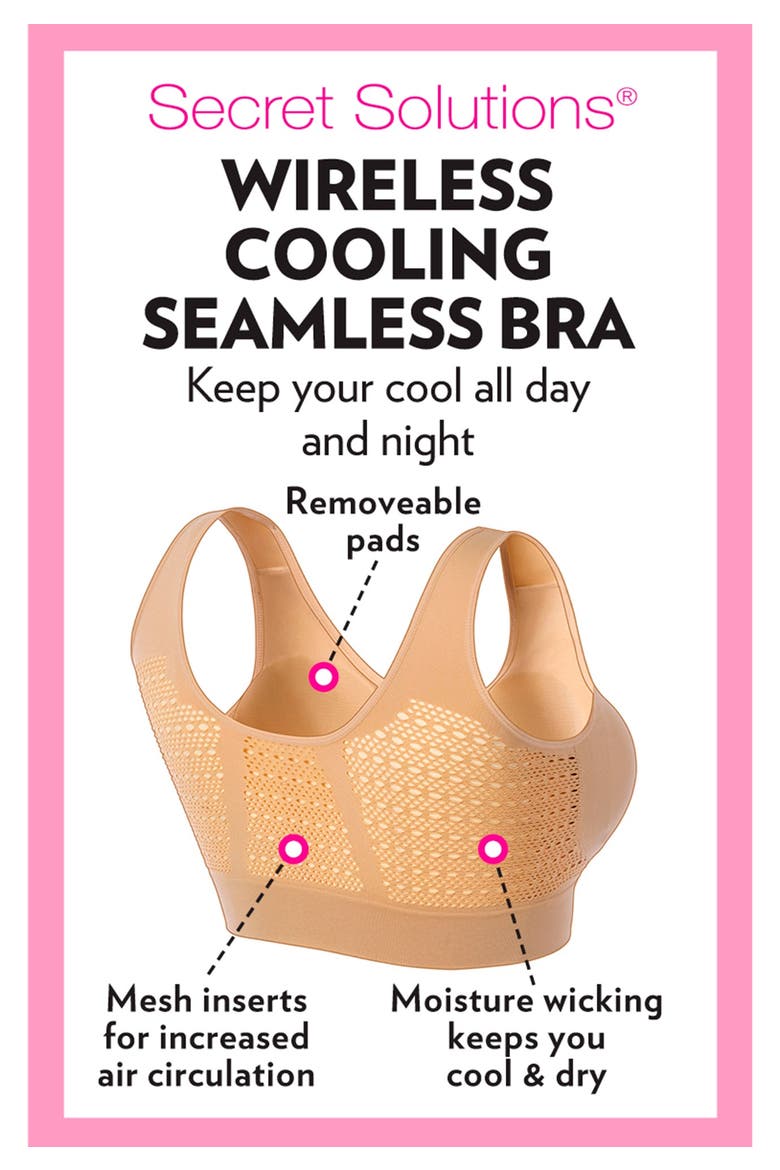 Wireless Cooling Seamless Bra, Alternate, color, PURPLE MAUVE