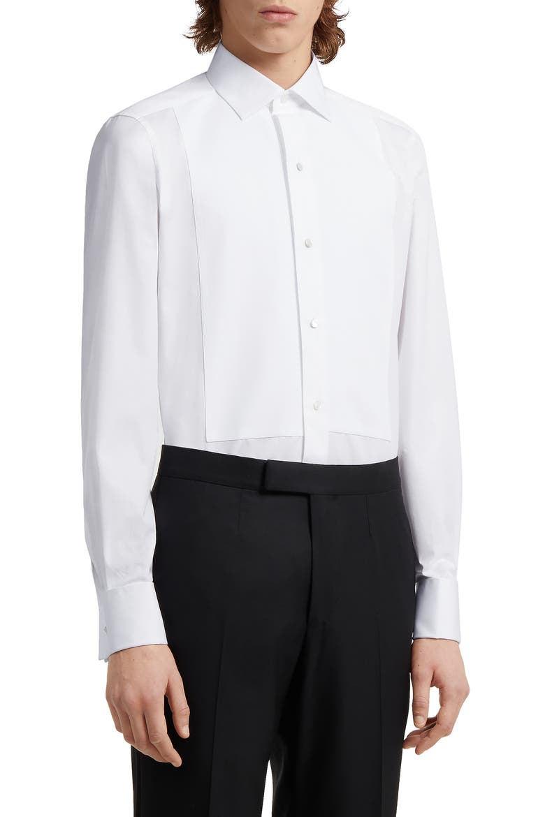 Regular Fit Tuxedo Shirt, Alternate, color, WHITE