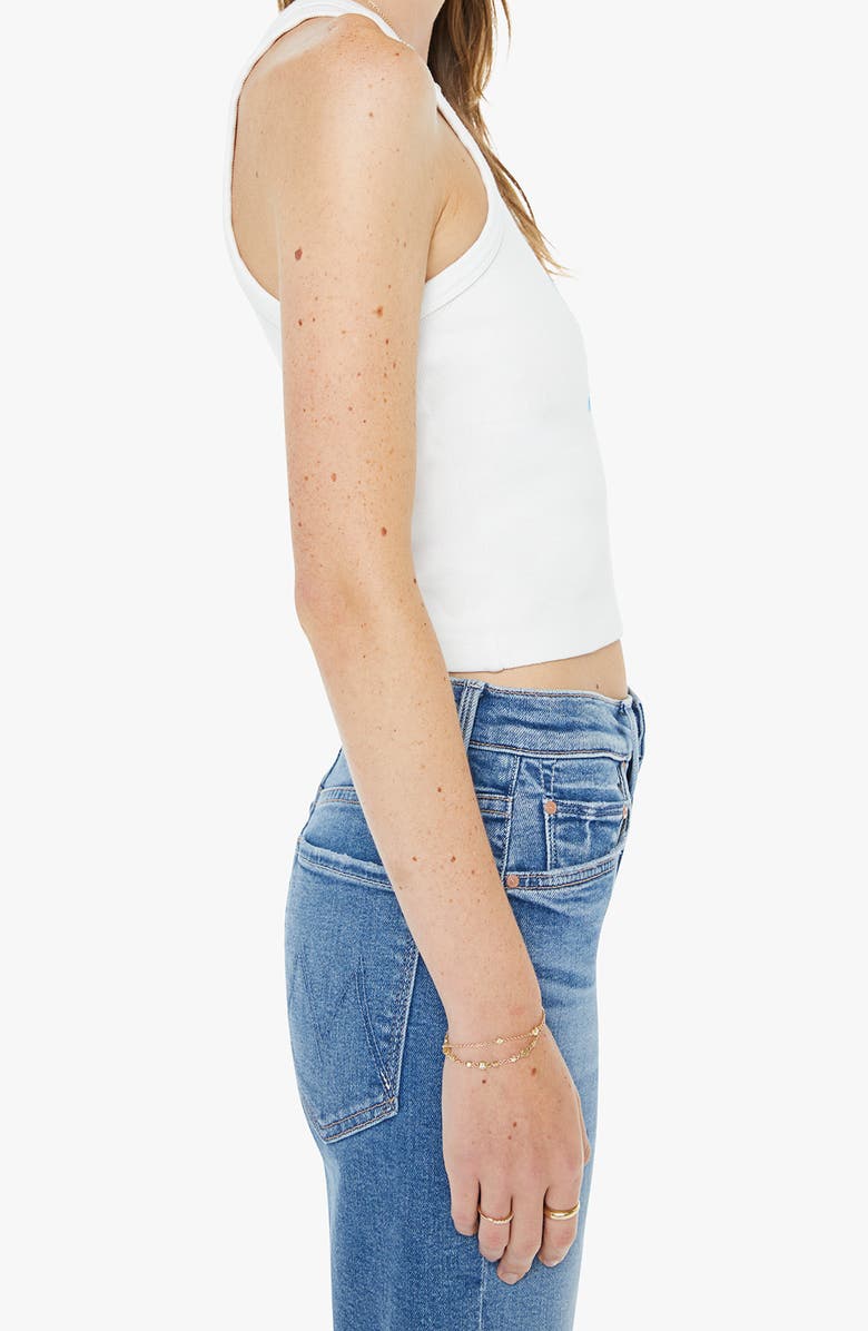 MOTHER The Chin Ups Chop Crop Graphic Tank, Alternate, color, Ice Cold Beer