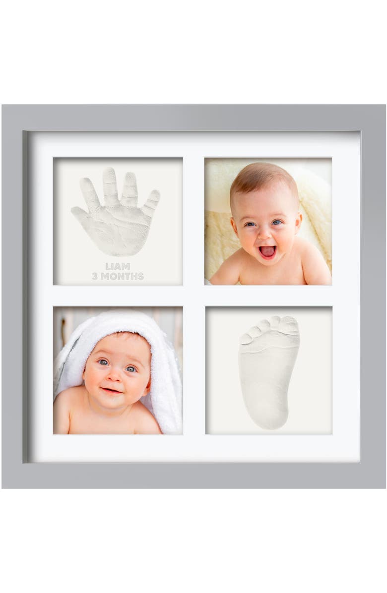 KeaBabies Ever Baby Hand & Footprint Keepsake Frame, Main, color, Cloud Gray