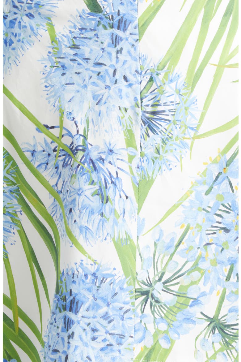 Allium Cotton Stretch Poplin Skirt, Alternate, color, BLUE/ WHITE