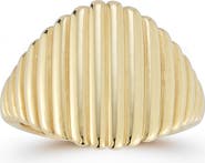 Ember Fine Jewelry Ribbed Signet Ring