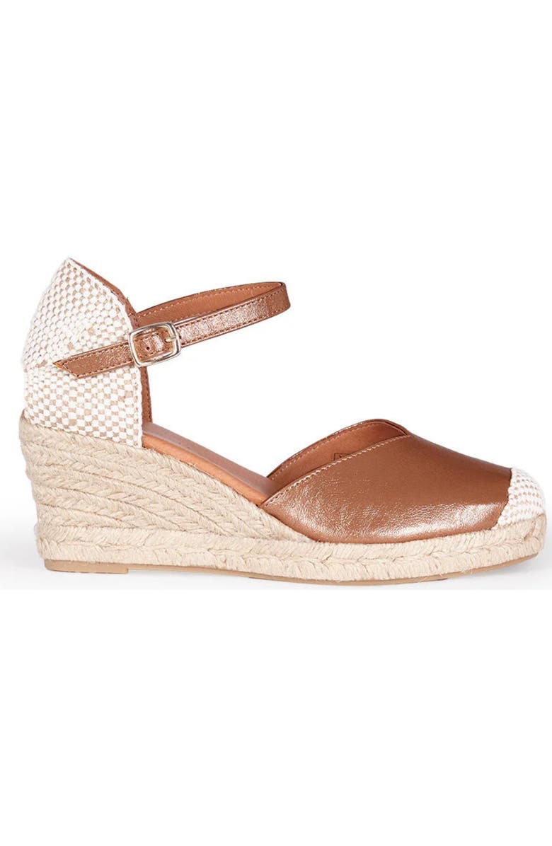 Menina Step Jimena Mid Strap Espadrille Sandal, Main, color, Bronze