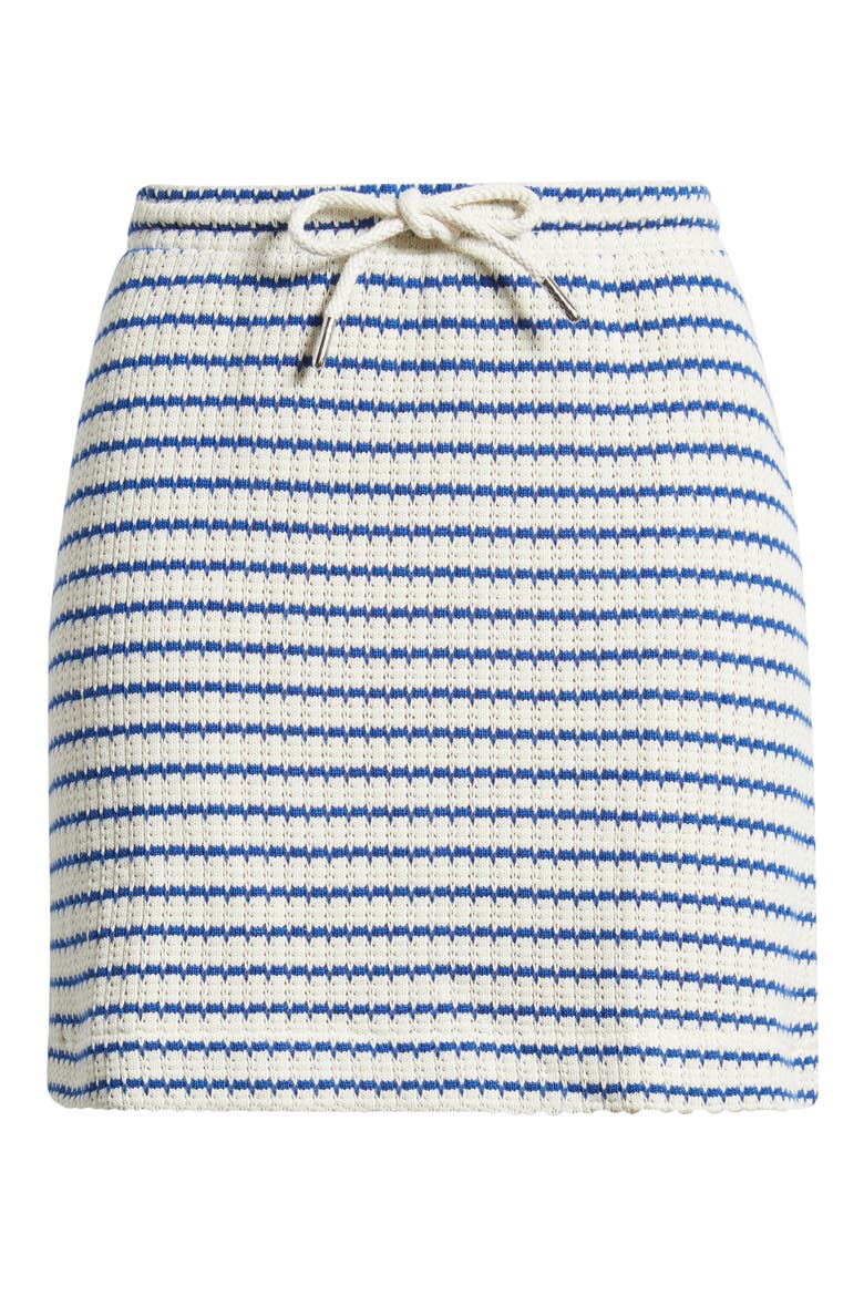 Tuck Stitch Tie Waist Miniskirt, Alternate, color, TUCK STITCH STRIPE