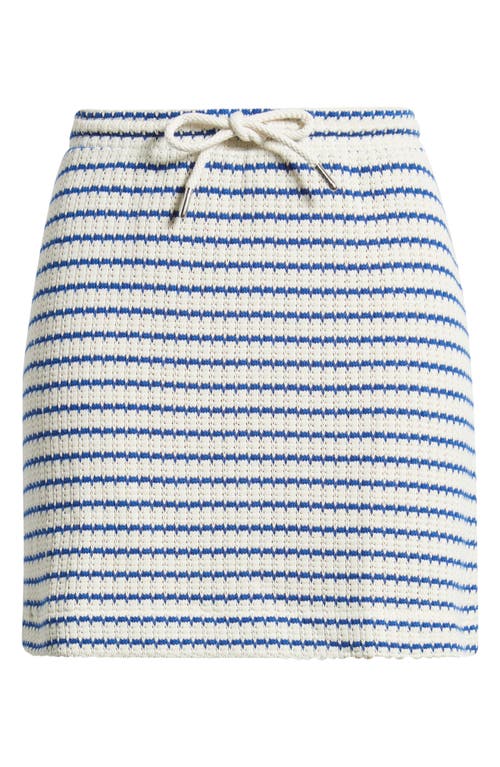 Madewell Tuck Stitch Tie Waist Miniskirt In Blue