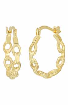 Bony Levy 14K Gold Cable Chain Hoop Earrings