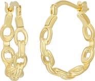 Bony Levy 14K Gold Cable Chain Hoop Earrings
