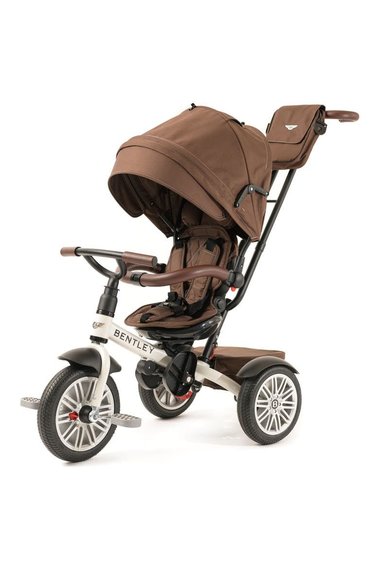 Bentley 6-in-1 Stroller/Trike, Main, color, WHITE SATIN W/ CHOCOLATE
