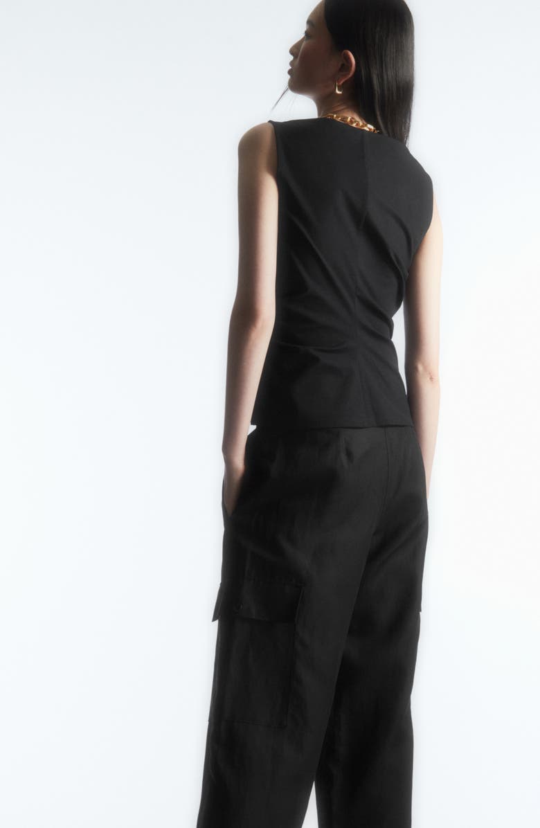 COS Side Cinch Sleeveless Top, Alternate, color,