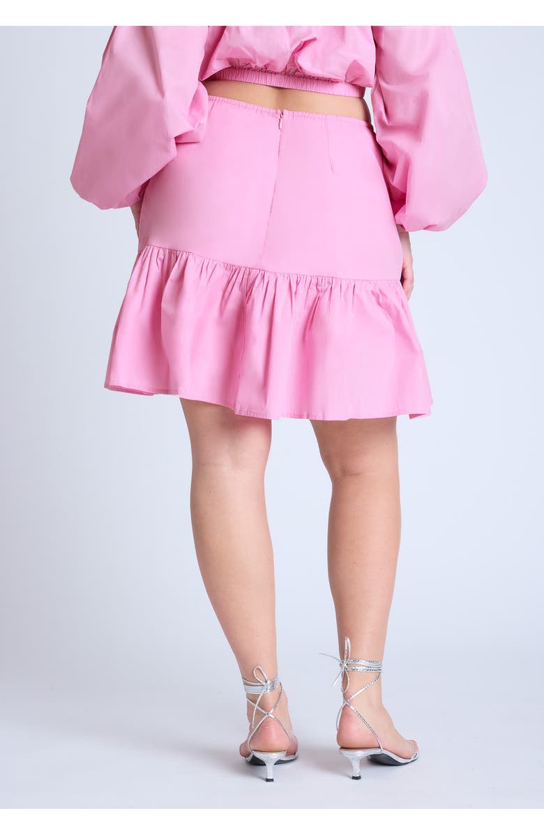 ELOQUII Full Poplin Mini Skirt, Alternate, color, Lilac Chiffon