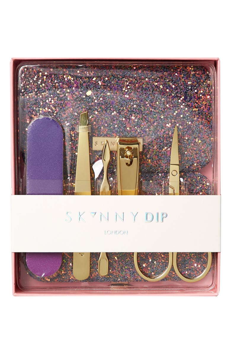 Skinnydip Bliss Purple + Gold Manicure Set, Alternate, color,