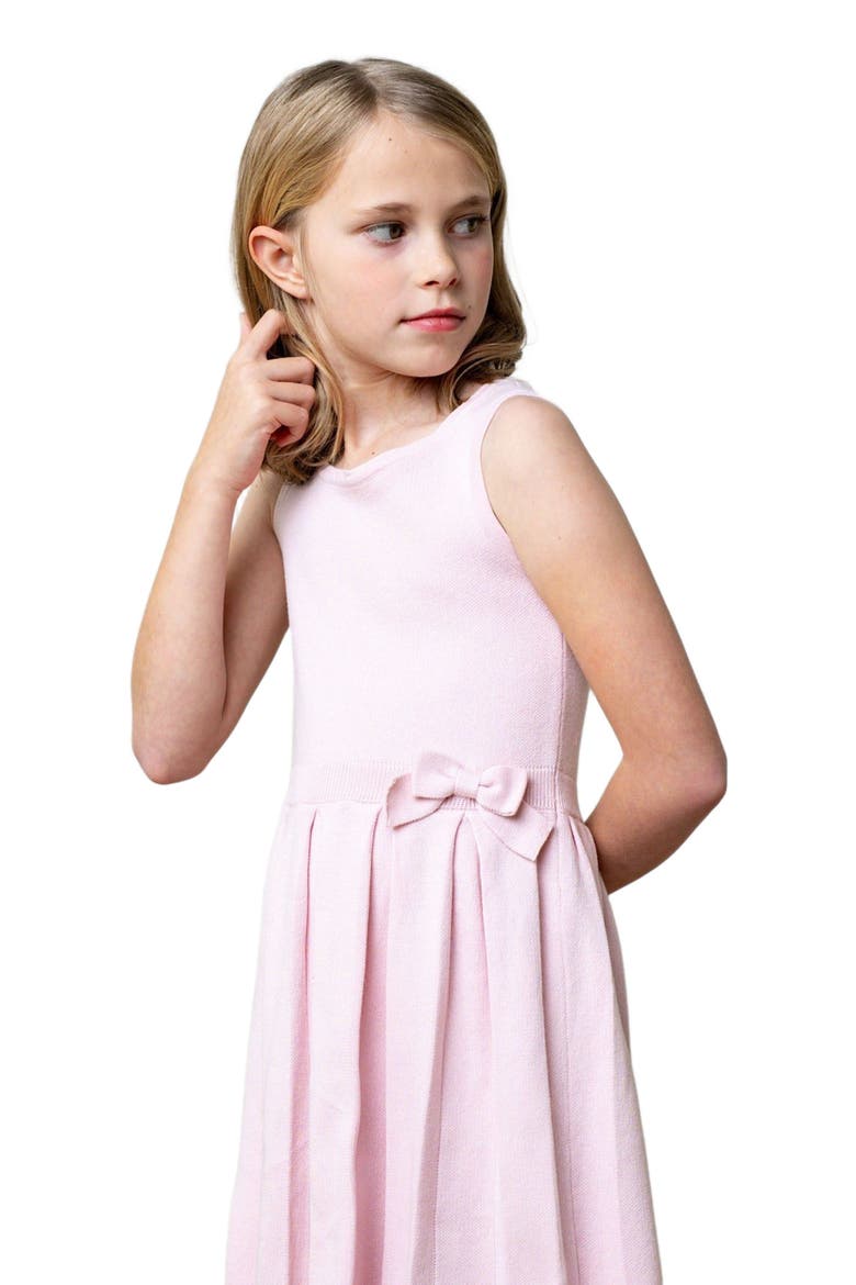 Girls' Organic Pleated Sweater Dress, Toddler, Alternate, color, Rose Marl