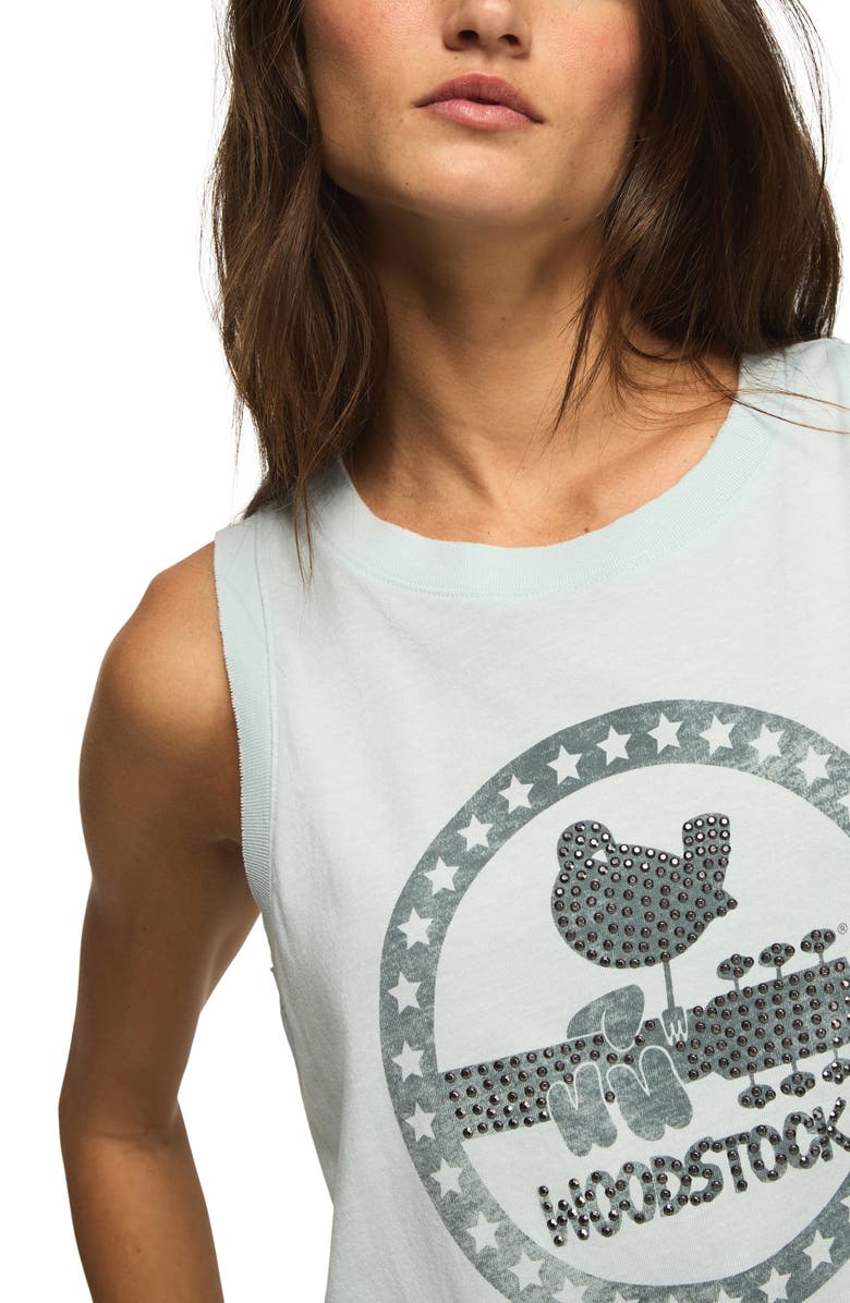 Lucky Brand Woodstock Crystal Embellished Muscle Tank, Alternate, color, Starlight Blue