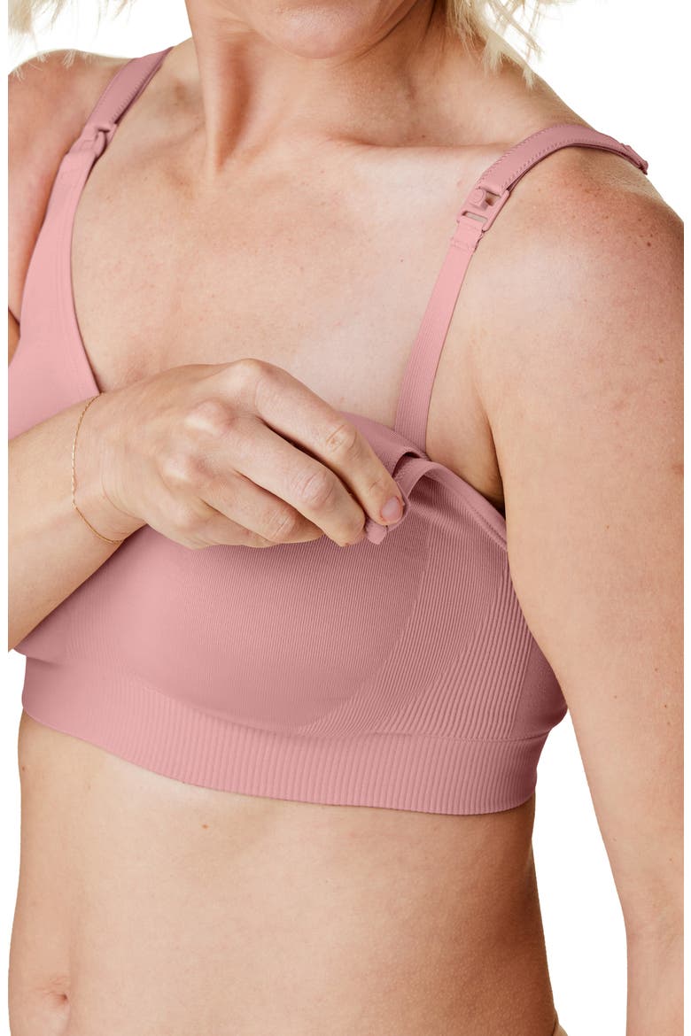 Body Silk Seamless Recycled Nylon Blend Wireless Maternity/Nursing Bra, Alternate, color, DUSTED PEONY