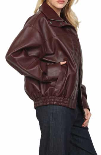 Textured Faux Leather Jacket