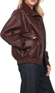 Stoosh Textured Faux Leather Jacket