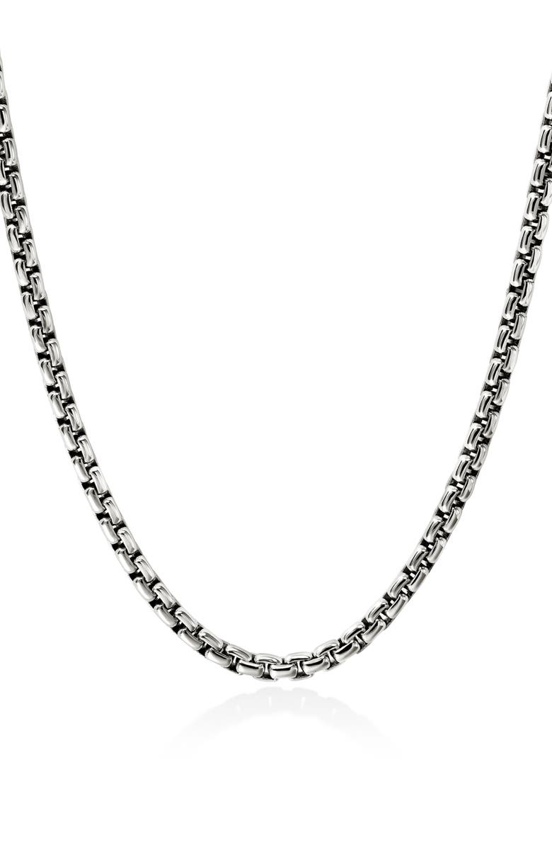 John Hardy Box Chain Necklace, Main, color, Silver
