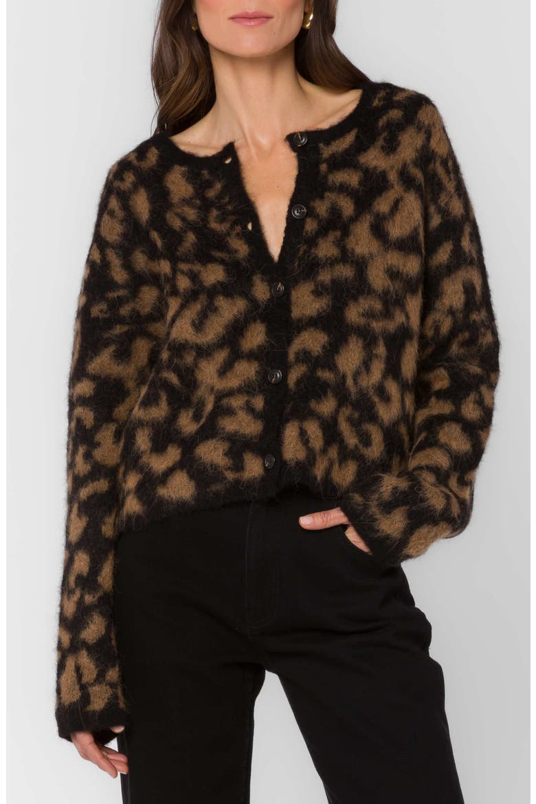 Janette Fuzzy Cardigan, Main, color, SANDSTONE CHEETAH