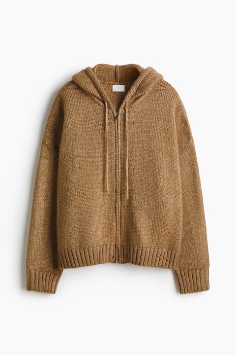 Knitted Zip-through Hoodie