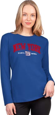 G-III 4HER BY CARL BANKS Women's G-III 4Her by Carl Banks  Royal New York Giants Best Play Long Sleeve T-Shirt