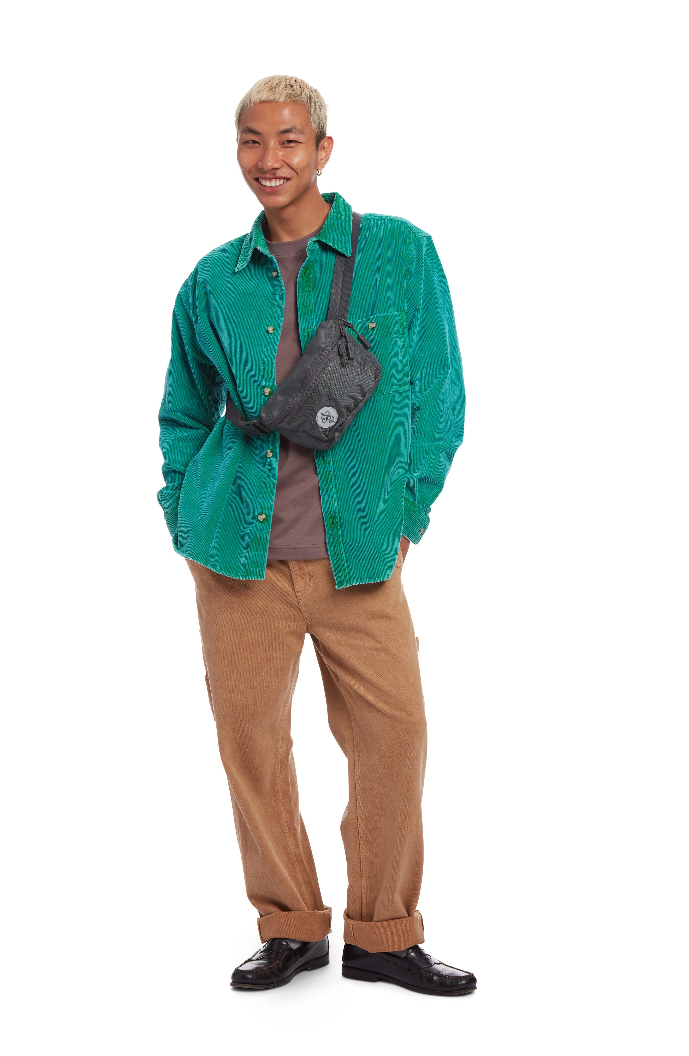 Baboon to the Moon Core Water Resistant Nylon Belt Bag, Alternate, color, Grey