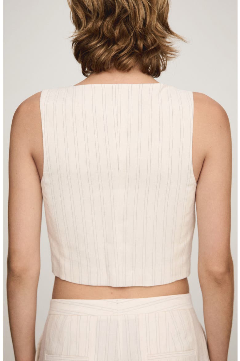 Stripe Vest, Alternate, color, ECRU