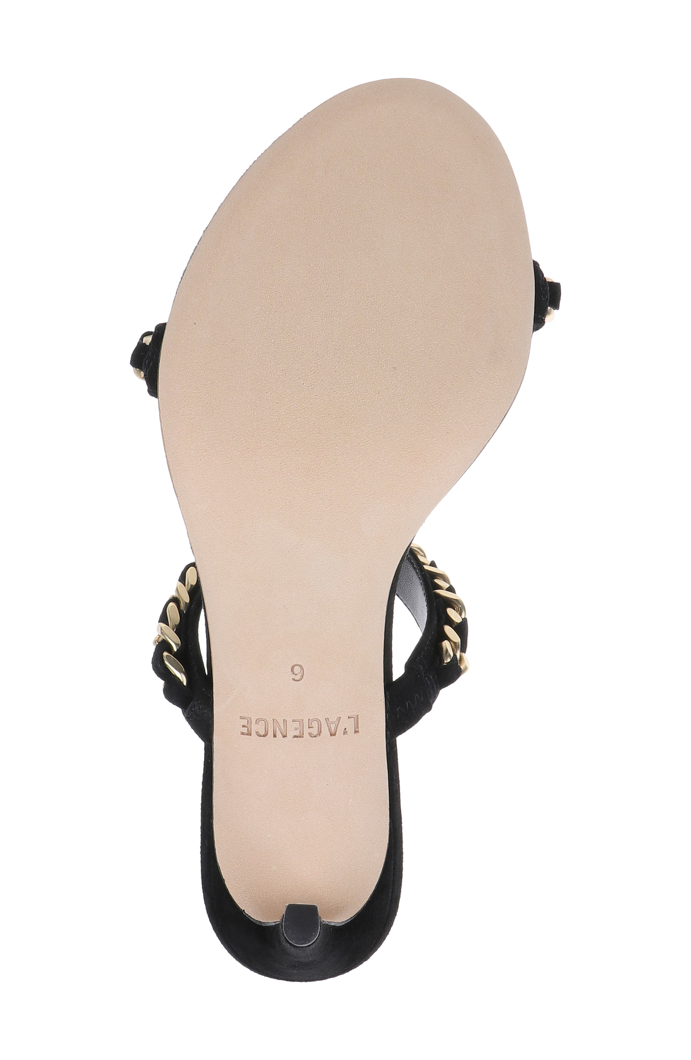 L'AGENCE Sarika Two-Strap Sandal, Alternate, color, Black Suede