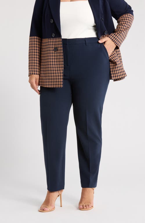 Tahari Asl Shannon Straight Leg Pants In Blue