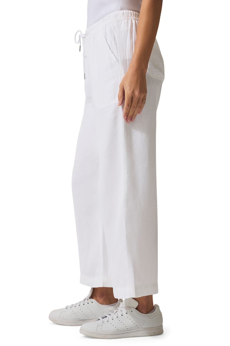 Angie Crop Wide Leg Pants, Alternate, color, WHITE