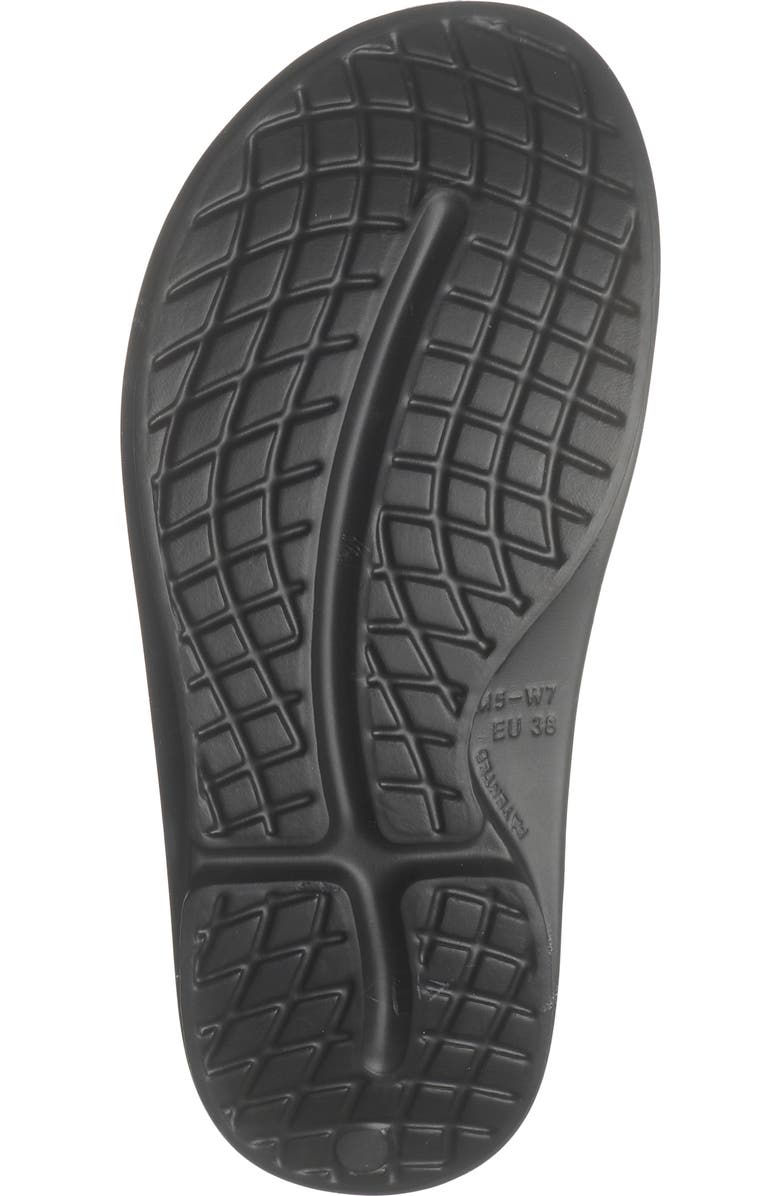 Oofos Ooahh Luxe Slide Sandal, Alternate, color, Black/ Frost