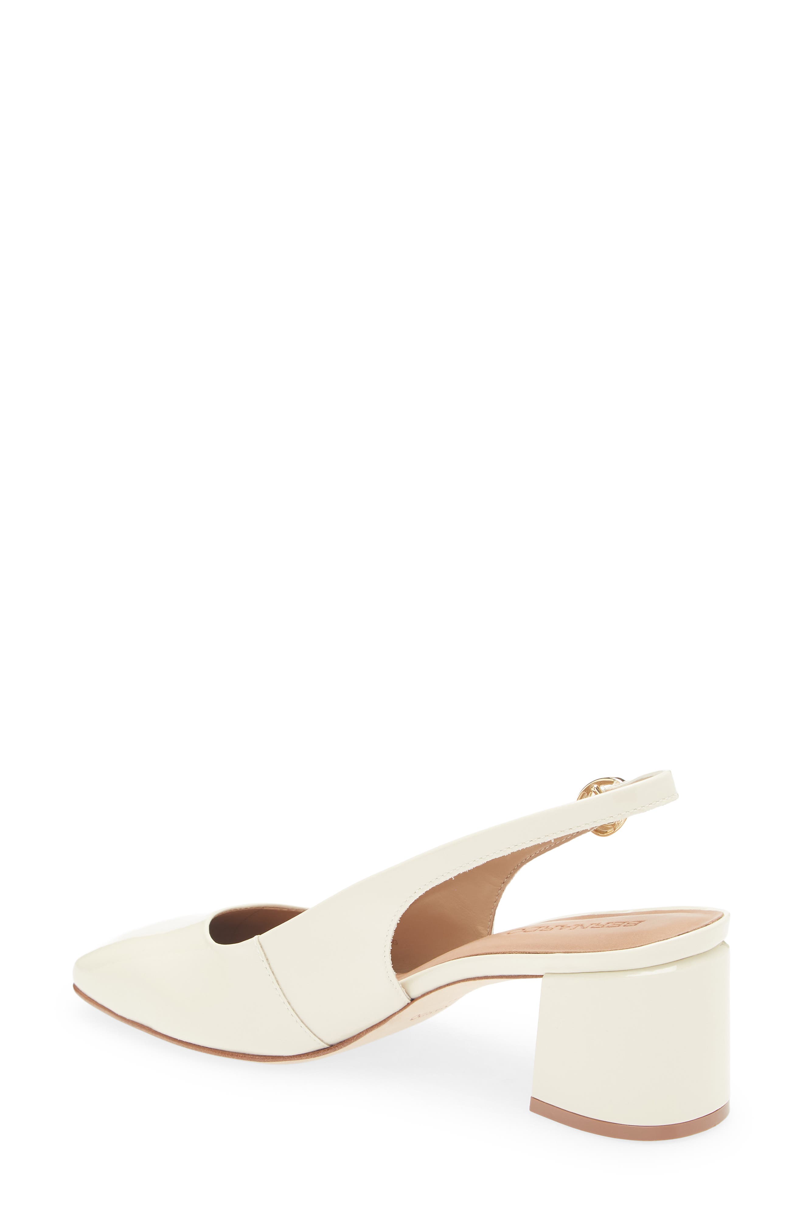 Bernardo Alexia Slingback Pump, Alternate, color, Eggshell Soft Patent