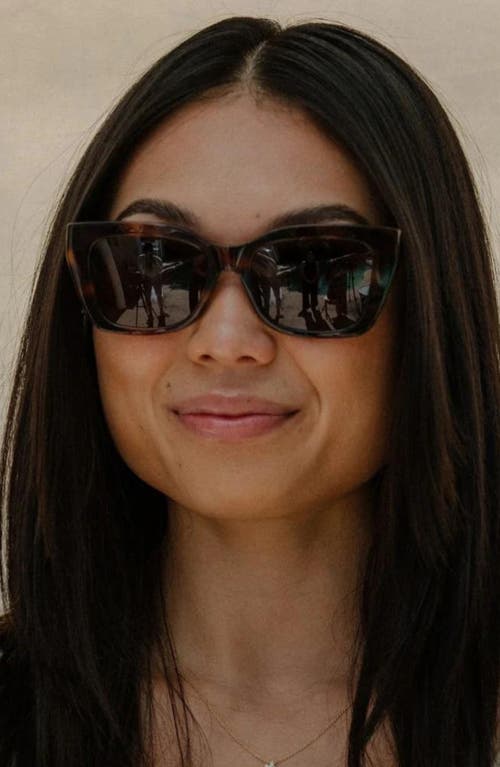 Mohala Eyewear Kai 55mm Low Bridge Wide Width Polarized Cat Eye Sunglasses