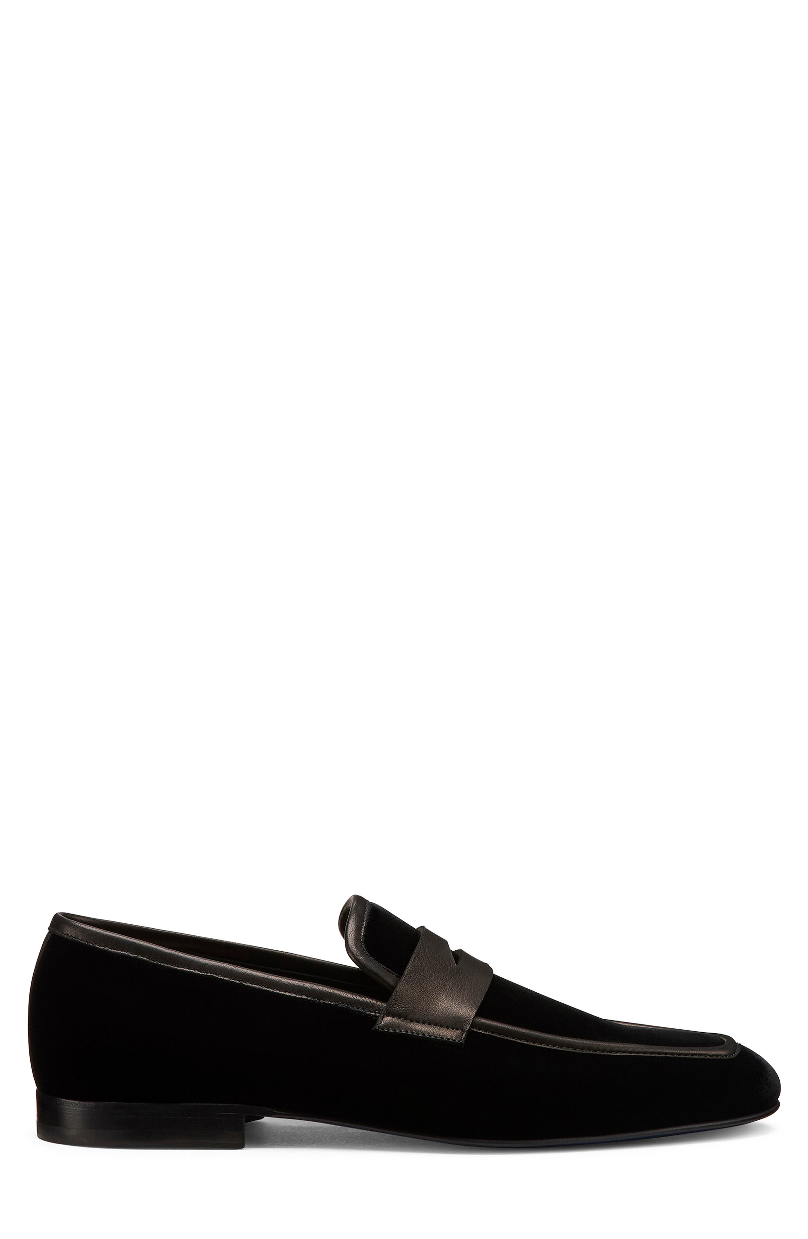 Stuart Weitzman Dino Loafer, Alternate, color, Black