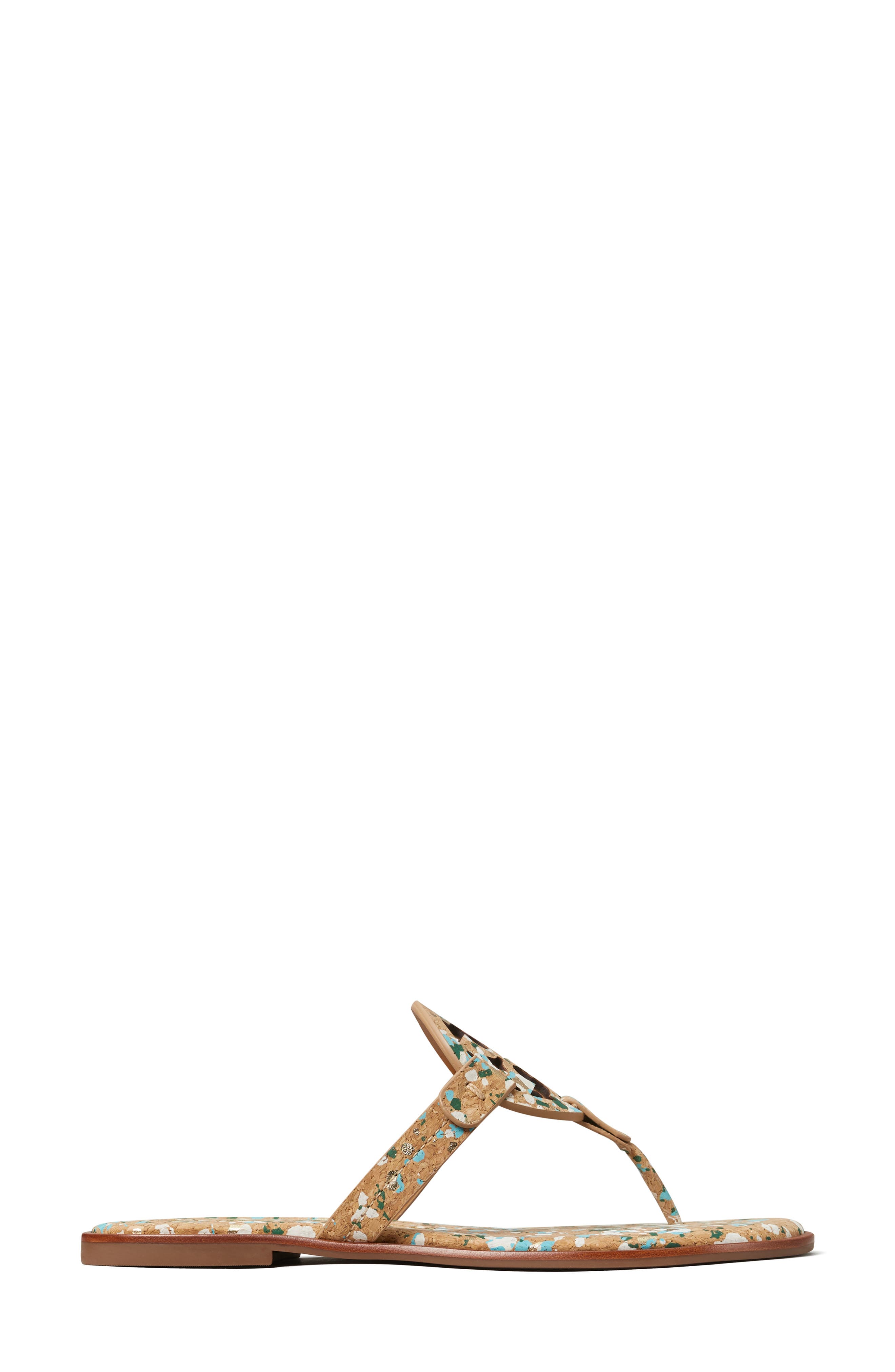 Tory Burch Miller Welt Flip Flop, Alternate, color, Blue Confetti Cork