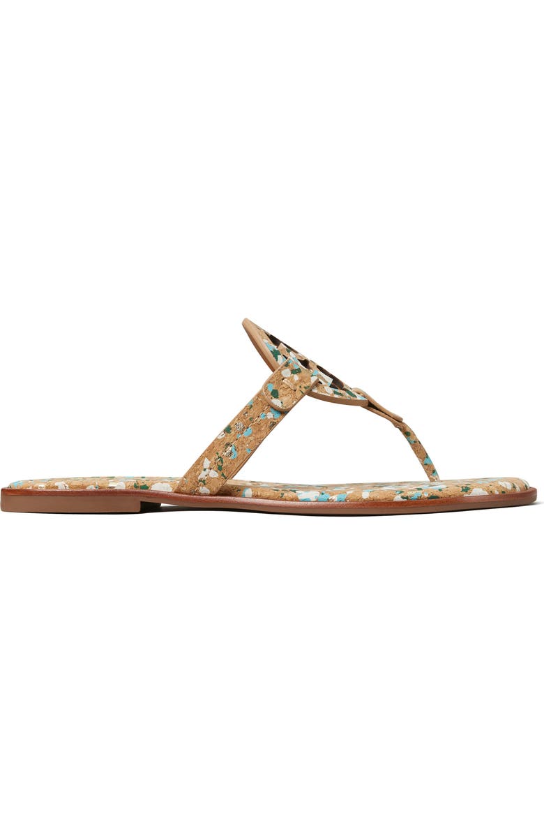Tory Burch Miller Welt Flip Flop, Alternate, color, Blue Confetti Cork