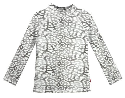 Girls UPF 50+ Printed Long Sleeve Rashguard Tee (Toddler, Little Kid & Big Kid)