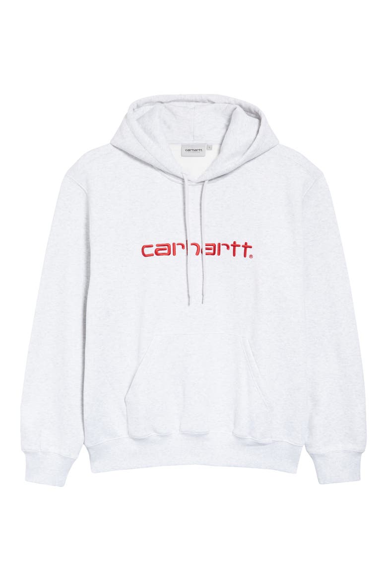 Hooded Logo Sweatshirt, Alternate, color, ASH HEATHER / ROCKET