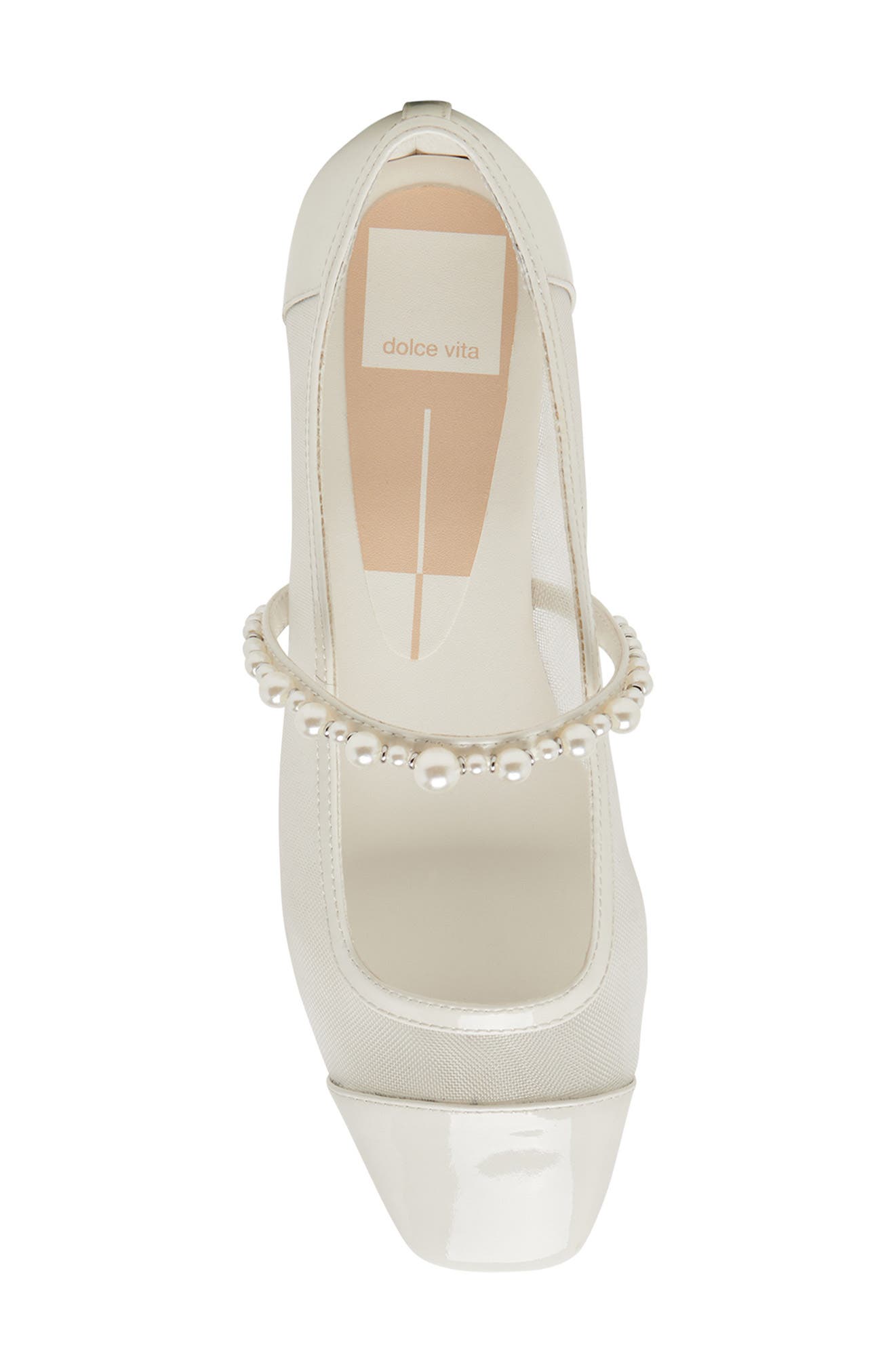 Dolce Vita Rollin' Pearl Mary Jane Flat, Alternate, color, White Mesh