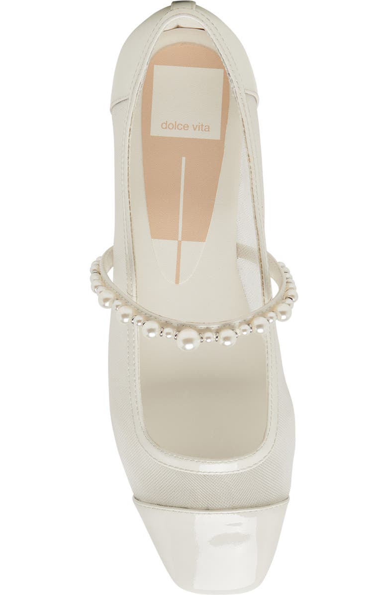 Dolce Vita Rollin' Pearl Mary Jane Flat, Alternate, color, White Mesh