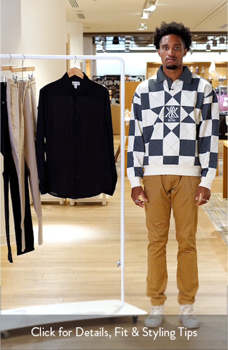 Black Satin Button-Up Shirt, sales video thumbnail