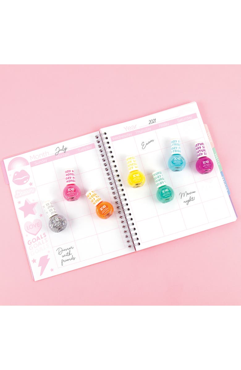 Three Cheers For Girls 3C4G Rainbow Days Of The Week Nail Polish Set 7 Bottles, Alternate, color, Multicolored