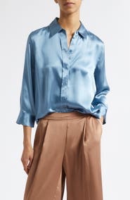 L'AGENCE Dani Silk Charmeuse Blouse