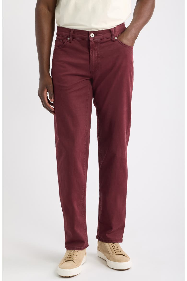 Cadiz Marathon Soft Touch Luxury Stretch Twill Straight Leg Pants, Main, color, 43-MERLOT