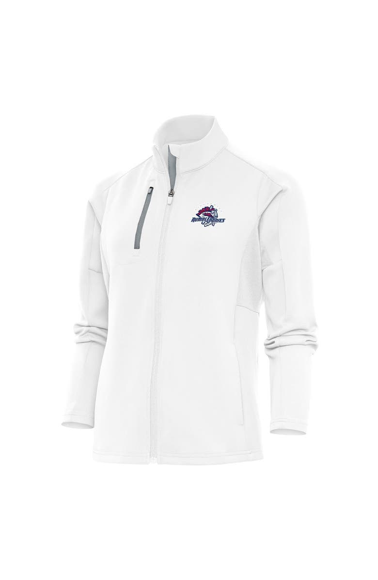 ANTIGUA Women's Antigua White Binghamton Rumble Ponies Generation Full-Zip Jacket, Main, color,